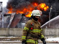 Пожежа на російському промисловому об'єкті