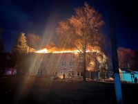 Россияне ударили "шахедами" по больнице в Золочеве. Фото со страницы ОДА