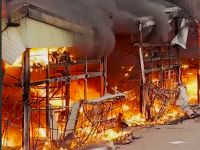 У Харкові горів ринок «Барабашово». Фото&nbsp;— скріншот