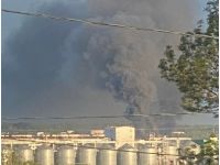 У росії горить підприємство після атаки дронів, фото з відкритих джерел