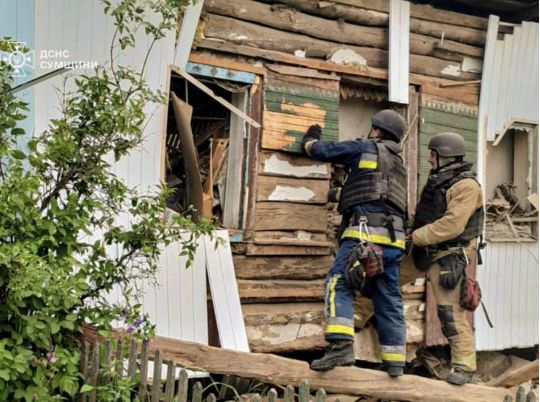 Руйнування на Сумщині внаслідок атаки росіян, фото ДСНС