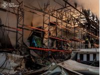 Зруйновано підприємство в Одесі внаслідок дронової атаки, фото ДСНС