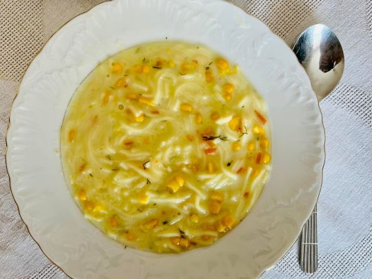 Вершковий суп із кукурудзою
