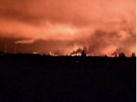 Кременчук у вогні після атаки росіян, фото соцмережі