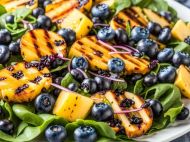 Салат с&nbsp;ананасом на&nbsp;гриле и&nbsp;голубикой: настоящая вкусовая бомба