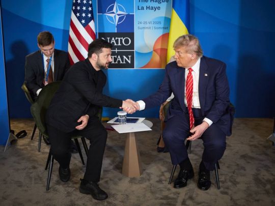Президент Володимир Зеленський провів зустріч із Дональдом Трампом&nbsp;— Фото: Telegram Володимира Зеленського