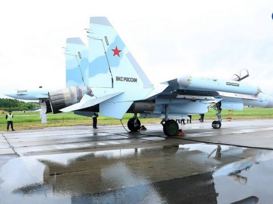 Су-35 вкс росії. Фото російських тг-каналів