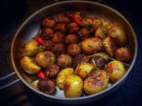Жареная молодая картошка 