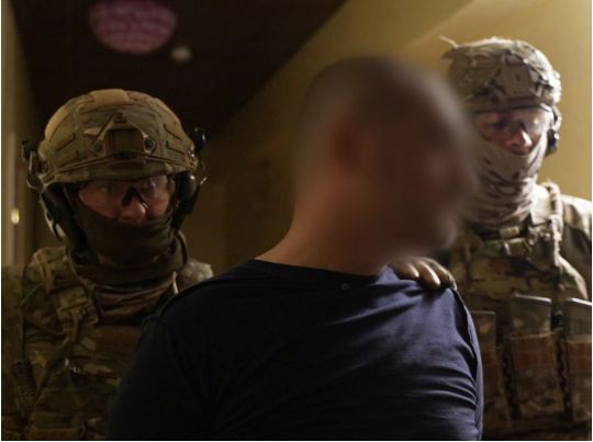 Затримання підозрюванного в Одесі, фото Нацполіція