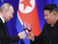 Президент РФ Володимир Путін і лідер КНДР Кім Чен Ин