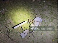 В Харкові рештки дрона впали біля будинку, фото соцмережі