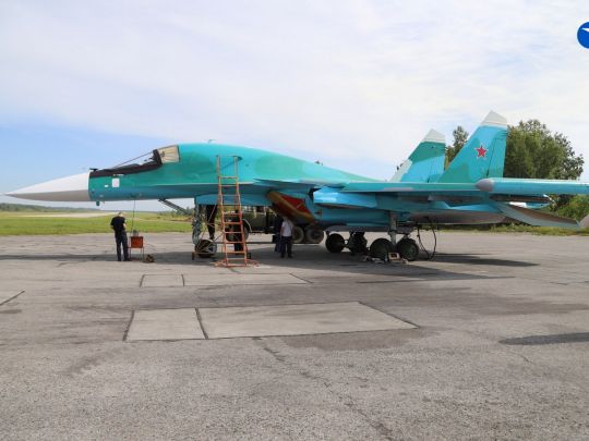 Самолет Су-34. Фото с российского тг-канала https://t.me/uac_ru