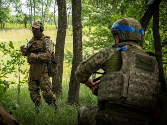 Украинские военные в Донецкой области. Фото ДШВ