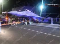В Єреване российский Миг врезалс столб. Фото с сайта shamshyan.com