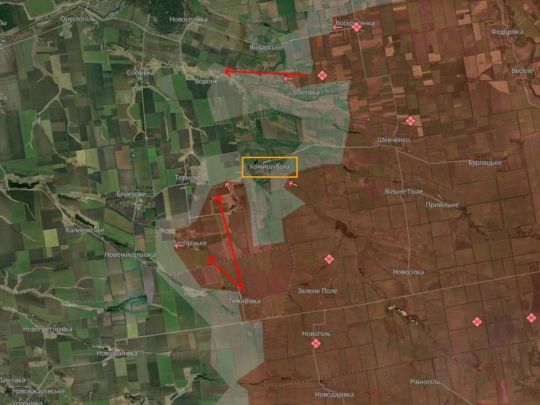 Бої за Новогеоргіївку та Запорізьке тривають. Фото DeepState