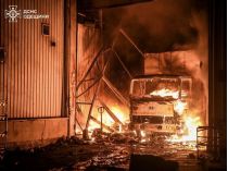 В результате удара в Одессе вспыхнул пожар, фото ГСЧС