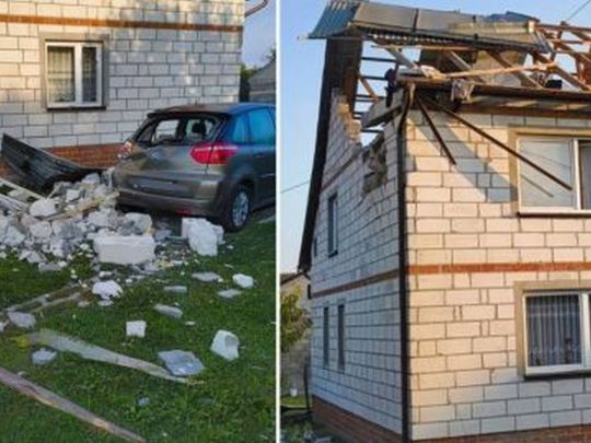 Дом в Польше после удара российского БпЛА