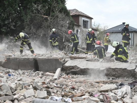 Село на Львівщині після ракетно-дронових ударів РФ