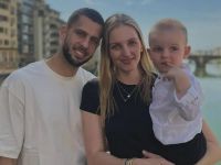 Крістіна Плішкова з чоловіком Давідом Ганцко та сином Адамом 