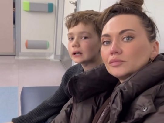 Анна Саливанчук с сыном Глебом