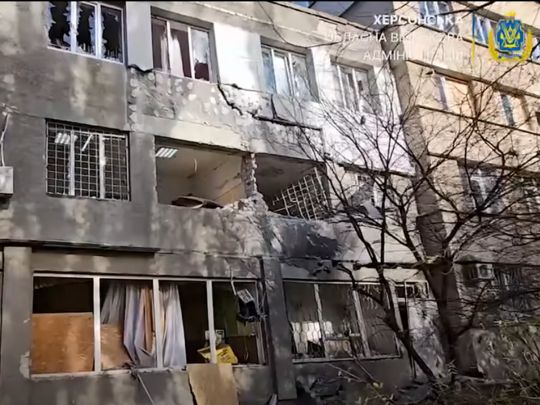 У херсонській лікарні постраждали медики та дитина. Фото&nbsp;— скріншот