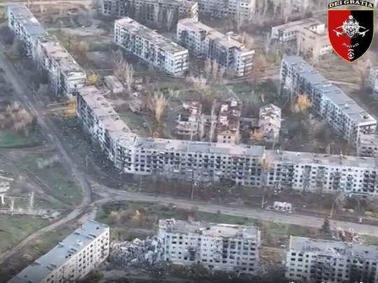 Зруйнований Соледар. Фото&nbsp;— скріншот