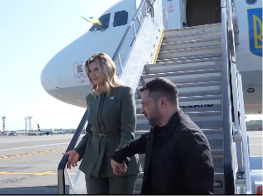 Владимир и Елена Зеленские прибыли в США. Фото - скриншот