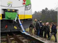 Туск на місці підриву залізничного полотна. Фото з відкритих джерел
