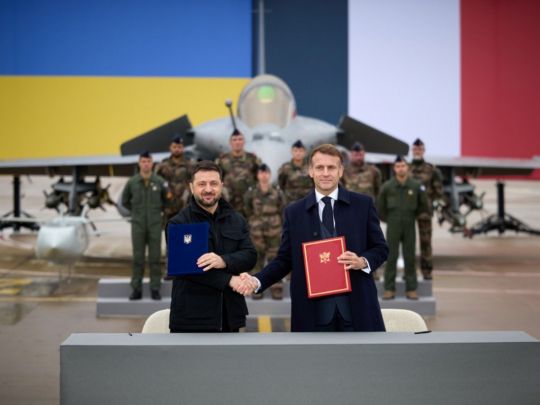 Зеленський та Макрон&nbsp;— угода про придбання винищувачів Rafale 
