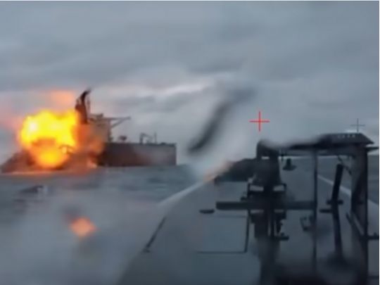 Морские дроны СБУ атаковали танкеры рф. Фото - скриншот
