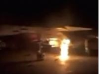Самолеты Су-27 и Су-30 вкс вс рф горели в защищенном ангаре. Фото - скриншот