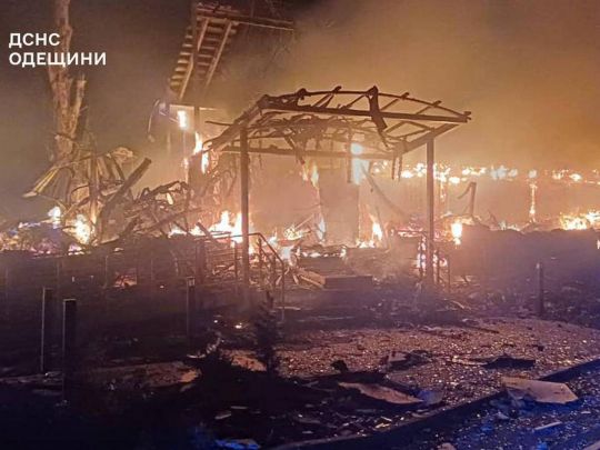 Армия рф атаковала Одесскую область 25 декабря. Фото ДСНС