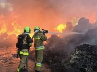 На месте удара возник пожар, фото из открытых источников