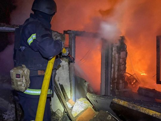 Масована атака дронів у новорічну ніч&nbsp;— Фото: ДСНС