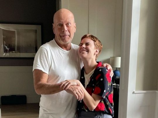 Брюс Уиллис с дочерью Румер