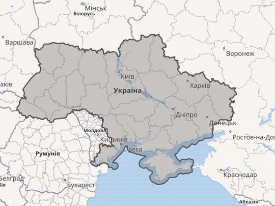 Мапа України. Фото з Вікіпедії