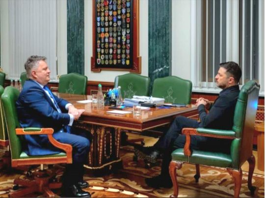 Президент Владимир Зеленский и Сергей Кислица