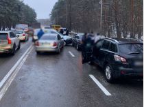 Ожеледиця у Києві паралізувала дороги&nbsp;— Фото: Патрульна поліція Києва