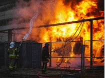 Удар рф по об'єкту критичної інфраструктури України. Фото: mvs.gov.ua