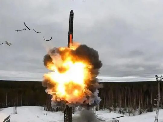 Пуск «Орєшніка». Фото міністерства оборони росії
