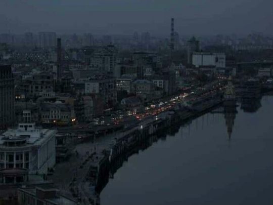 Киев во время блекаута