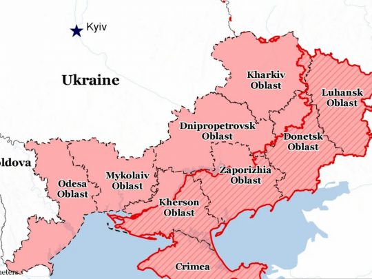 рф расширяет территориальные претензии. Фото Института изучения войны.