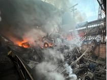 Разбомбленный Россией энергообъект в Украине