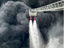 Пожежа на Львівщині після удару дрону. Фото ДСНС Львівщини 