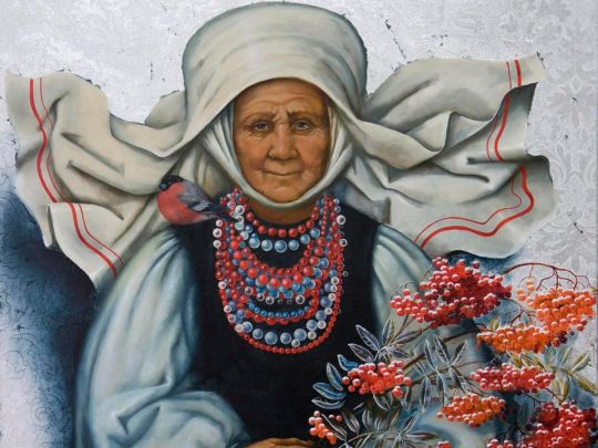 Картина Ольги Ковтун «Бабуся Зима»