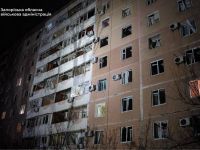 В Запорожье – прилет дрона-камикадзе по спальному району. Фото ОВА