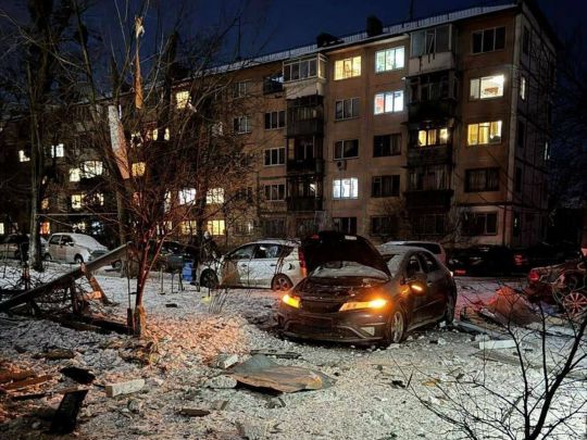 Нічна атака на Київ 3 лютого&nbsp;— Фото: Нацполіція України
