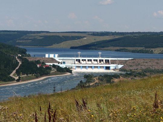 Вид на Дністровську ГЕС-1