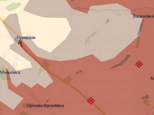 Російські війська просунулися на Донеччині&nbsp;— Фото: DeepState