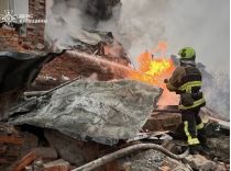 Зеленський відреагував на атаку Україною, фото ДСНС